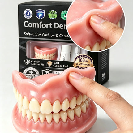 Instant Smile Moldable Silicone Denture Kit — Natural Ivory, Upper & Lower
