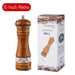 6-Inch Classic Retro Solid Wood Salt and Pepper Mill Set - Premium Manual Grinder for Gourmet Seasonings