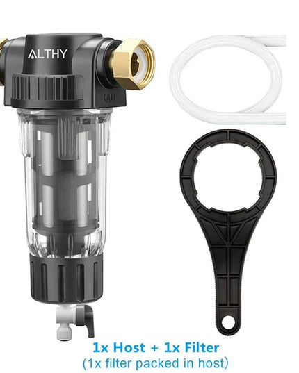 Whole House Water Filtration System with Stainless Steel Mesh - Low Maintenance Solution by ALTHY AL-PRE1
