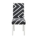 Elegant Geometric Blue-Grey Stretch Chair Covers for Stylish Dining Experiences