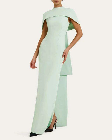 DEAT Customizable Slim Fit Evening Gown with Elegant Shawl - Summer 2024 Collection for Women, Model 35Z762