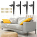 Sleek Gold and Black Steel Furniture Legs - 4-Piece Set for Tables, Beds, Chairs, Sofas