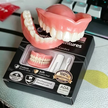 NOVAEDENT Instant Smile Moldable Silicone Denture Kit - Natural Ivory