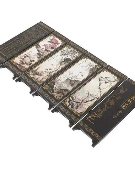 Elegant Mini Chinese Folding Screen for Decorative Home Division