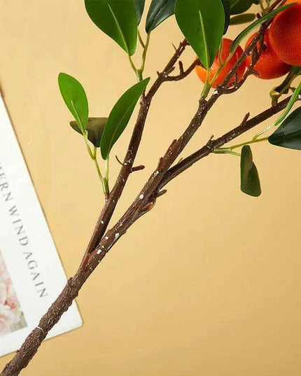 Vibrant Artificial Orange Blossom Branch for Enchanting Home and Garden Aesthetics