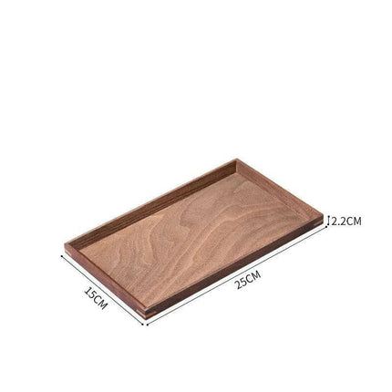 Nordic Elegance Black Walnut Serving Tray - Perfect for Hosting Teas and Fruits