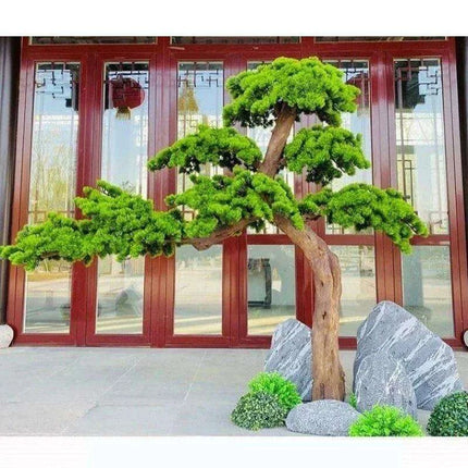 Lifelike Large Artificial Pine Bonsai Tree for Stunning Home and Garden Decor