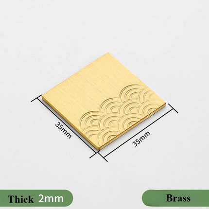 Brass Decorative Furniture Inlay Sheet — Hollow Carved Golden Panel, Sold as 1 or 2 Pieces