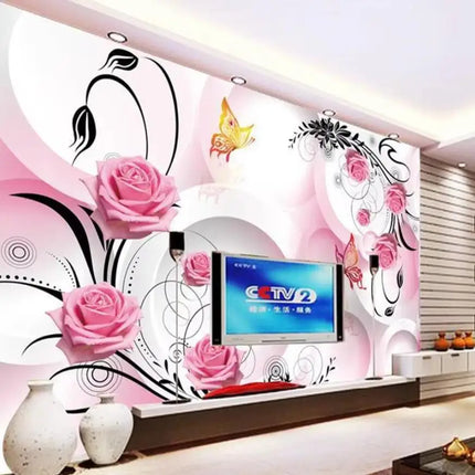 Très Elite Retro 3D Flower Oil Painting Wall Art Mural for Living Room