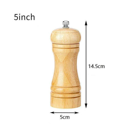 Elegant Solid Wood Adjustable Salt and Pepper Mill Set for Outdoor Dining