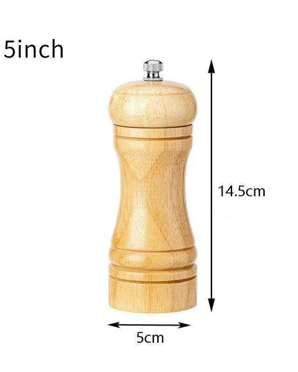 Elegant Solid Wood Adjustable Salt and Pepper Mill Set for Outdoor Dining