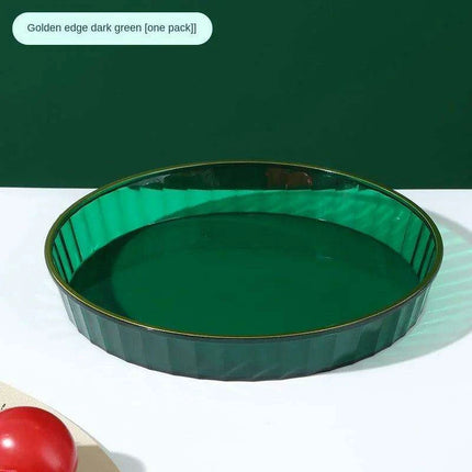 Chic Clear Serving Tray with Holder - Ideal for Elegant Salads and Snacks