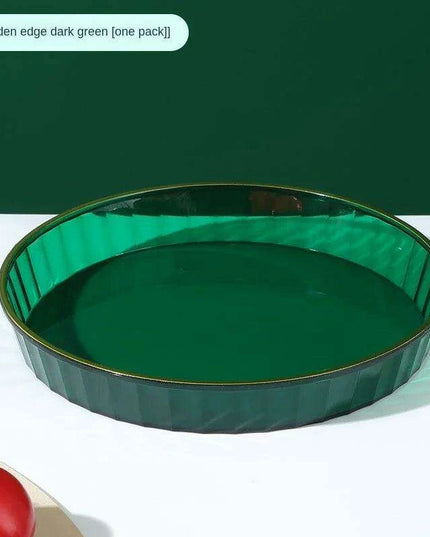 Chic Clear Serving Tray with Holder - Ideal for Elegant Salads and Snacks