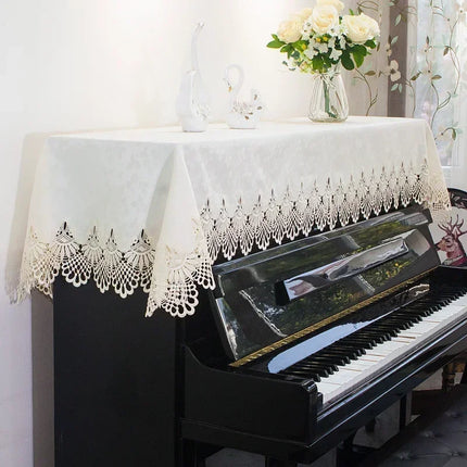 Proud-Rose Modern Thick Lace Piano Bench Cover - Luxurious & Dustproof