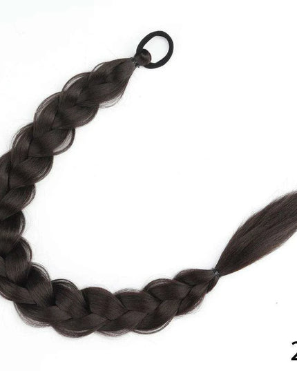 Chic Transformation: 24-Inch Long Twist Braid Ponytail Extensions for Effortless Elegance