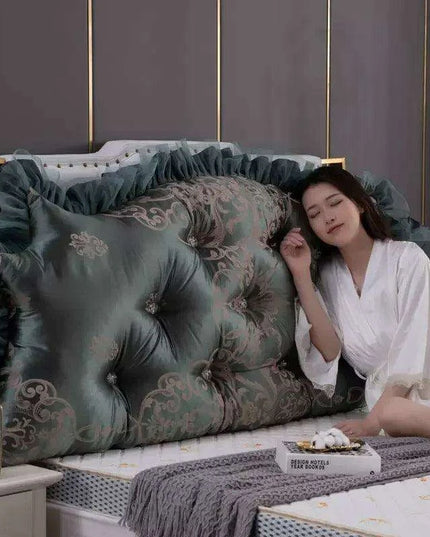 Royal Elegance Luxe Bedside Backrest Cushion with Washable Cover – Ultimate Comfort for a Dreamy Bedroom Escape
