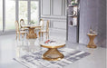 Elegant Gold Marble Coffee Table - Luxurious Home Accent