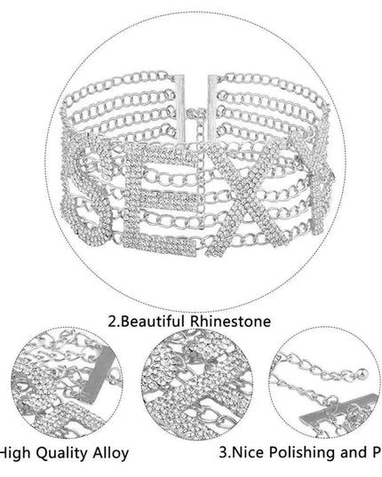 Glimmering Charm Crystal Rhinestone Choker: A Sophisticated Accessory for Trendsetting Women