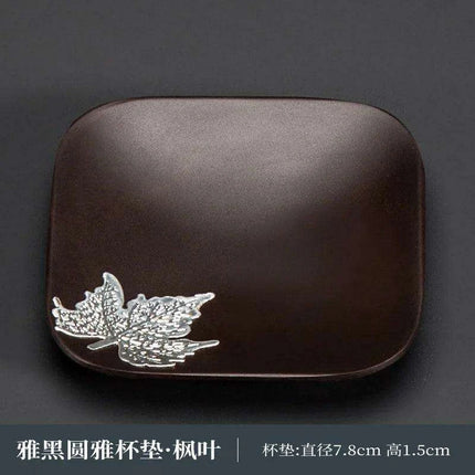 Serene Zen-Style Kung Fu Tea Coasters - Stylish Heat-Resistant Mats for Enhanced Beverage Experience