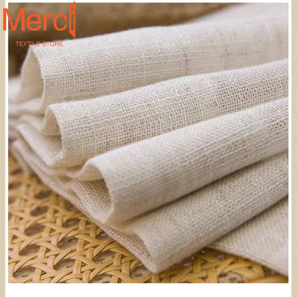 Cream Linen Gauze Curtains - Luxury Tulle Design