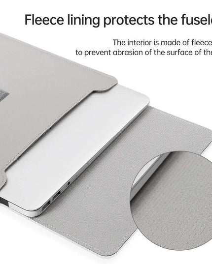 Elegant 13-inch PU Leather MacBook Air Pro Sleeve Set with Medium Bag & Cable Organizers