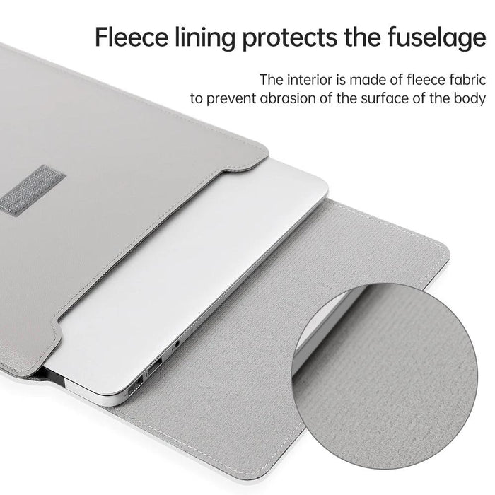 Elegant 13-inch PU Leather MacBook Air Pro Sleeve Set with Medium Bag & Cable Organizers