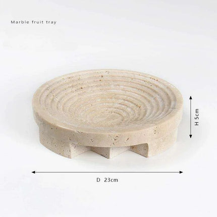 Sophisticated Travertine Serving Tray: A Chic Storage and Decor Essential