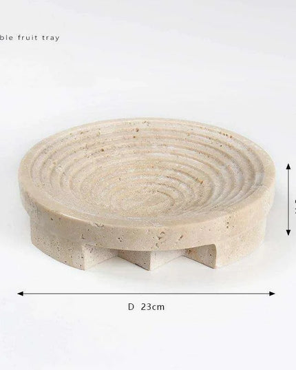 Sophisticated Travertine Serving Tray: A Chic Storage and Decor Essential