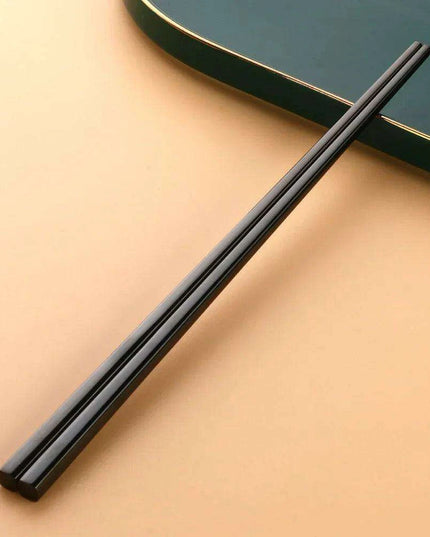 Sleek and Sturdy Stainless Steel Chopsticks - Ergonomic Non-Slip Grip for Sushi and Asian Cuisine