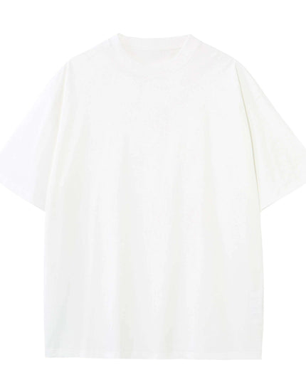 Personalized Heavyweight Cotton Oversized Tee for All - Custom 250GSM Short Sleeve Tops with Your Unique Design
