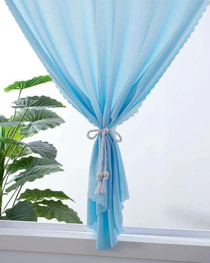 Adhesive Semi-Blackout Short Curtains for Easy Home Makeover