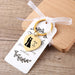 Custom Engraved Heart-Shaped Keychain for Weddings - Personalized Metal Keepsake with Names and Dates