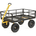 Heavy-Duty 2-in-1 Convertible Utility Cart with Removable Sides, 12 cu ft, 1400 lb Capacity