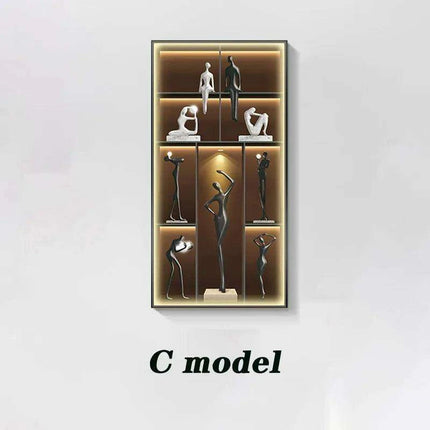 Artistic LED Wall Sconce with Remote Control - Modern Abstract Illumination for Stylish Interiors