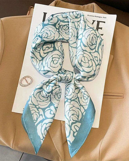 Elegant Satin Square Shawl Hijab: Luxurious 70x70cm Bandana for Women