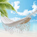 Chic Bohemian Macrame Hammock with Handcrafted Tassels