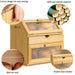 Elegant 3-Tier Bamboo Bread Storage Box with Clear Viewing Window - Chic Organizer for Fresh Baked Goods