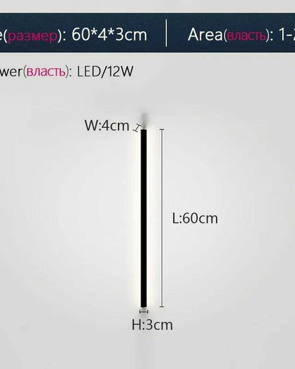 Sleek Nordic Waterproof LED Strip Wall Lamp Set with Remote Control - Ideal Outdoor Lighting Solution