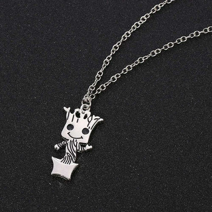 Groot Charm Necklace - Stylish Sci-Fi Jewelry for Women