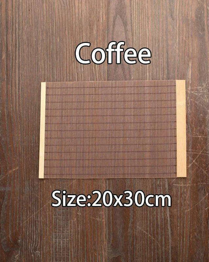 Sophisticated Bamboo Table Runner and Coaster Duo for Dining and Tea Events