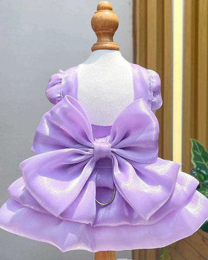 Charming Striped Butterfly Midi Dress for Small Dogs – Ideal for Special Occasions