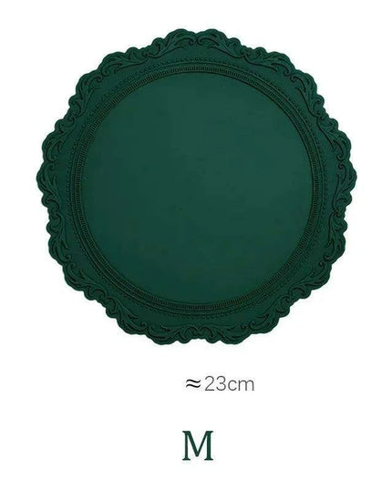 Elegant Embossed Flower Silicone Placemats - Enhance Your Dining Experience
