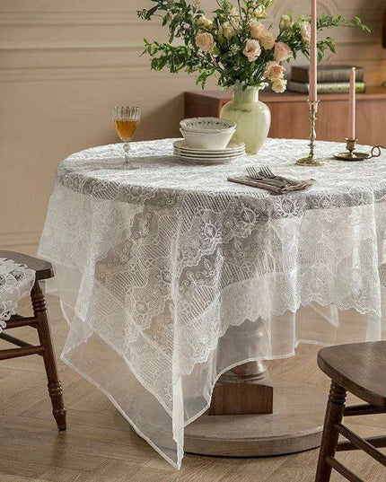 Chic French Lace Table Cover - Elevate Your Event with Timeless Elegance