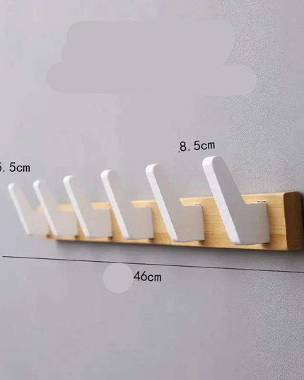 Stylish Solid Wood Wall-Mounted Coat Rack for Chic Home Organization