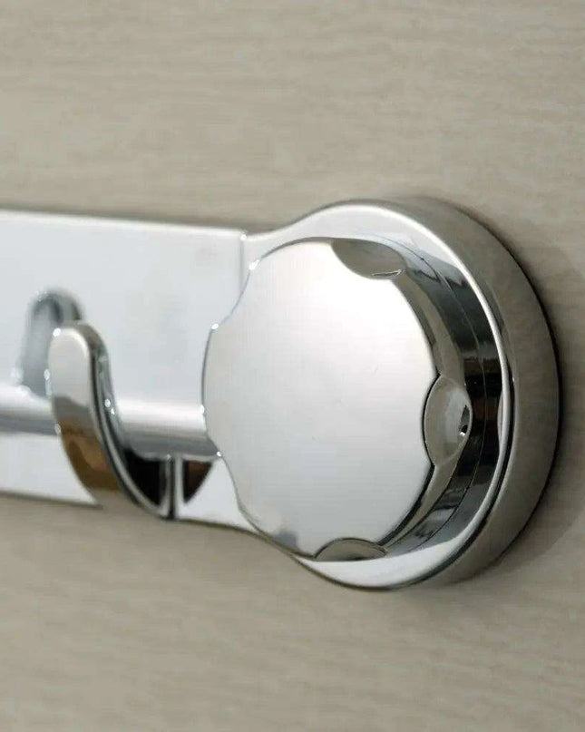 Stylish Silver Suction Hooks for Effortless Bathroom and Kitchen Organization