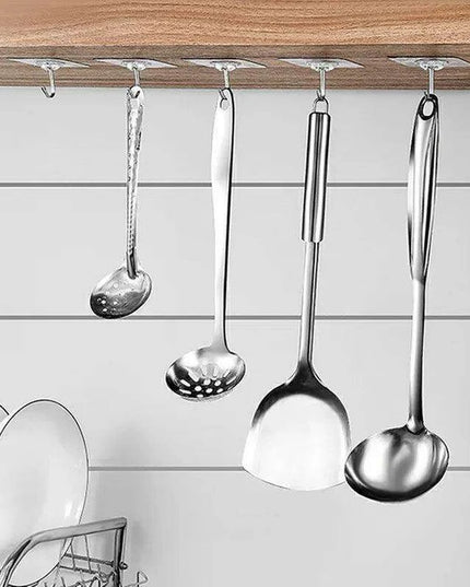 Moisture-Resistant Wall Hooks Set for Seamless Kitchen and Bathroom Organization