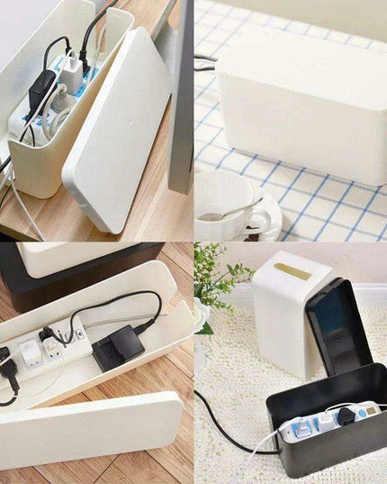 Elegant Wooden Cable Management Box with Enhanced Cooling Features and Versatile Aesthetics