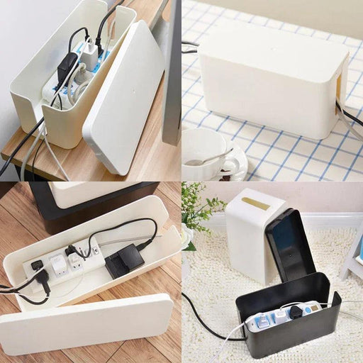 Elegant Wooden Cable Management Box with Enhanced Cooling Features and Versatile Aesthetics