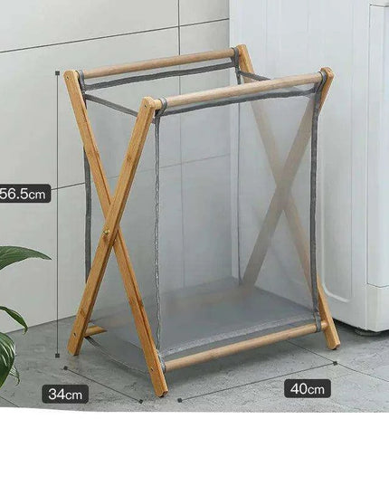 Eco-Friendly Bamboo Foldable Laundry Hamper - Stylish and Space-Saving Storage Solution