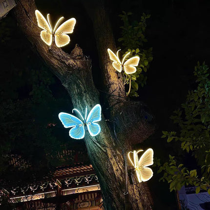 My Name LED Outdoor Decorative Butterfly - Vibrating Wings, 2/4 Pcs